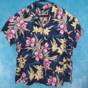 La Cabana Floral Hawaiian Shirt, Men's, 100% Rayon, Size XL